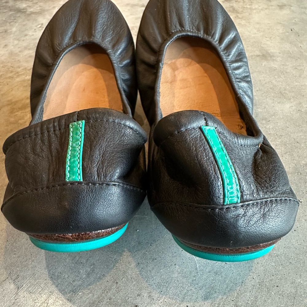 Tieks Black Leather Ballet Flats - Picture 4 of 9